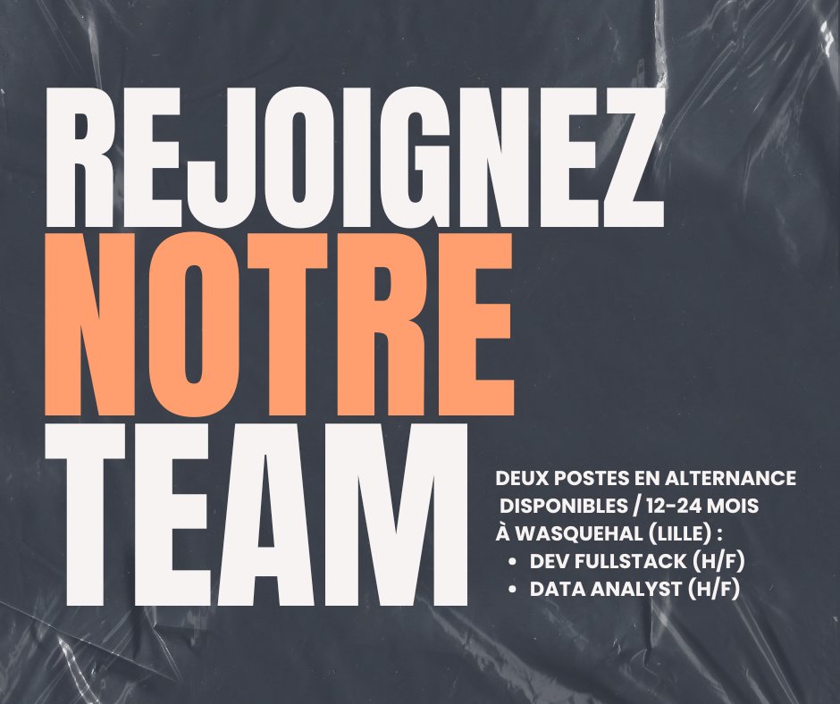 🔴 Insitoo recrute en alternance 🔴

Nous recrutons deux profils en alternance pour 12 ou 24 mois : 

- Développeur fullstack (H/F) : lnkd.in/ej9E3Gyw
- Data Scientist (H/F) : lnkd.in/eXfPKVp9
#alternance #lille #dev #data