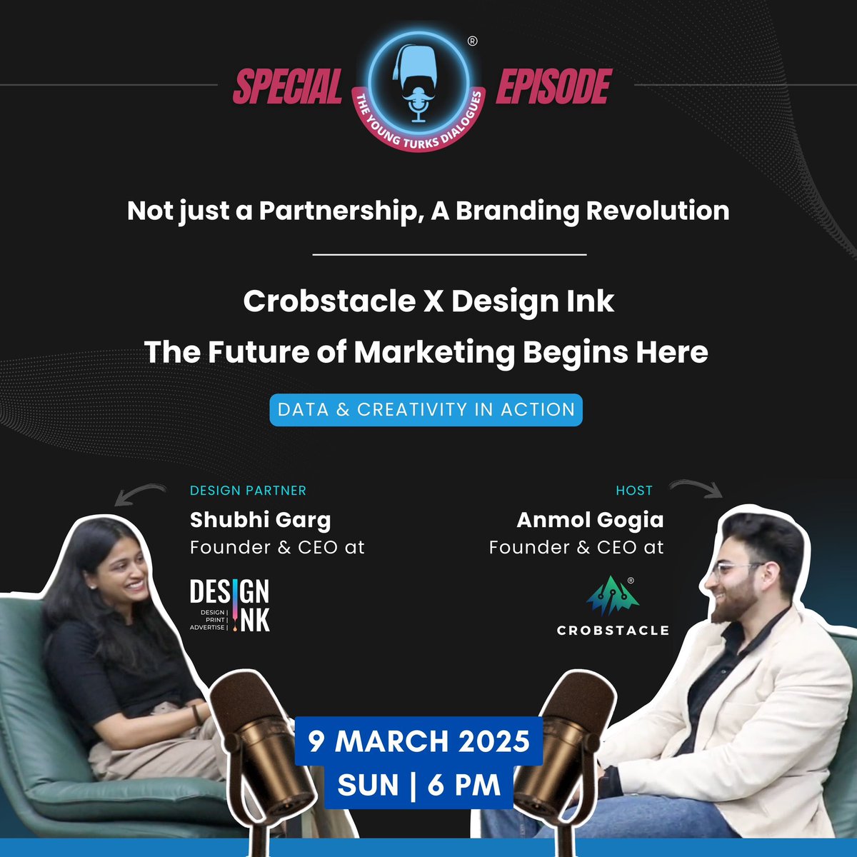 crobstacle's tweet photo. This Sunday at 6 PM, @Anmolgogia sits down with Shubhi, founder of Design Ink, in a special episode dedicated to creativity, innovation, and the power of branding. 🎨
#TheYoungTurksDialogues #DesignInk #CreativeRevolution #BrandingMatters #DesignThinking #Innovation #Crobstacle https://t.co/IZpXebiMyH