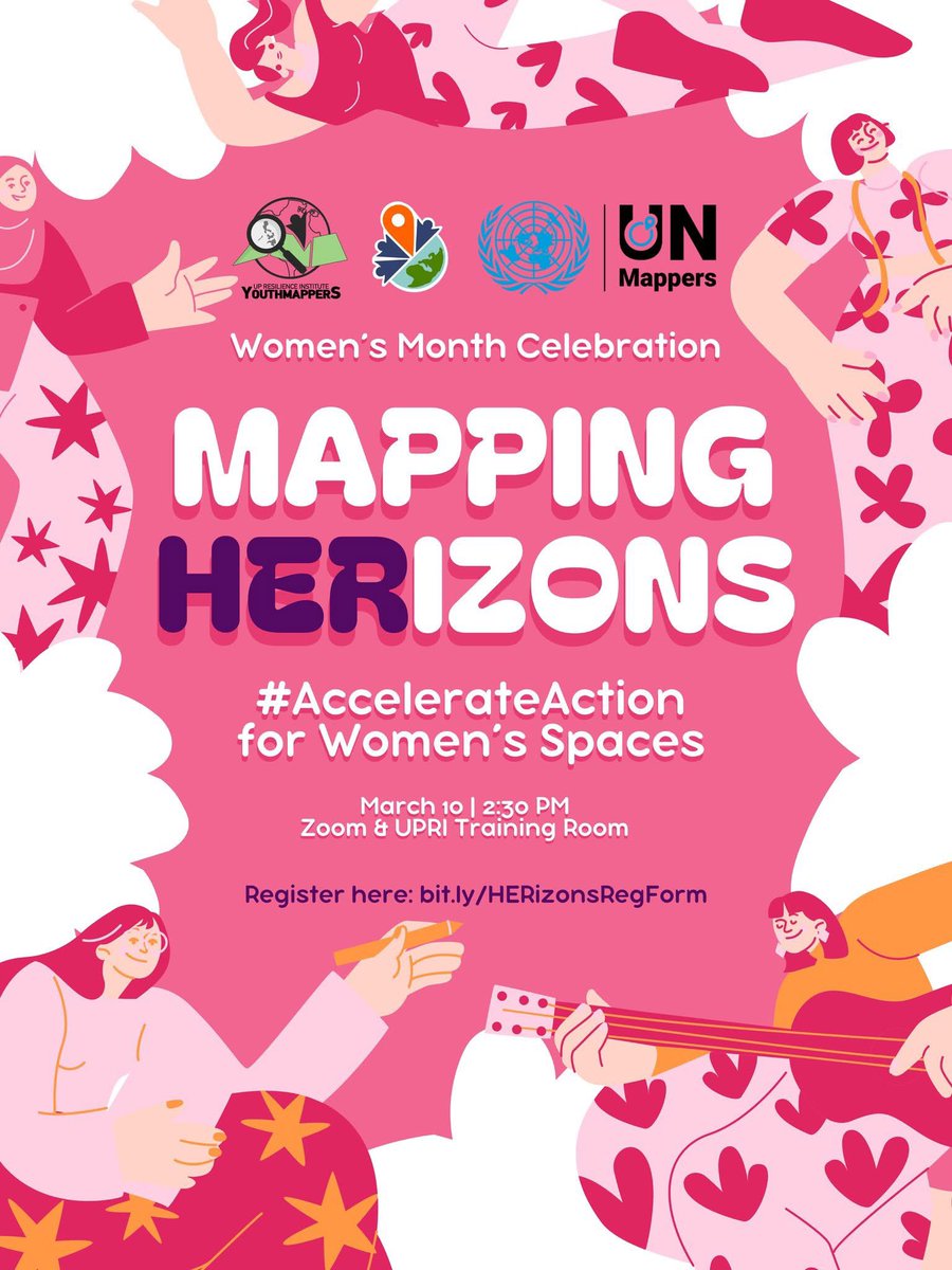 In celebration of International Women's Month, UPRIYM aims to champion women's empowerment by mapping safe spaces for HER. Join us for Mapping HERizons: #AccelerateAction for Women's Spaces in collaboration with the <a href="/UN_Mappers/">UN Mappers</a>. ❣️

Register here:
bit.ly/HERizonsRegForm