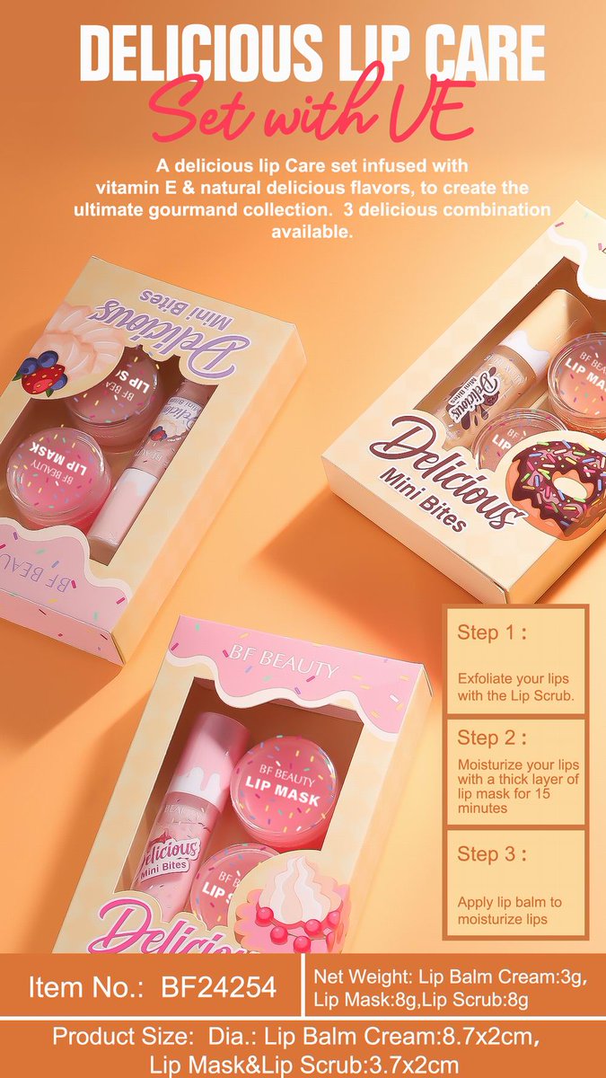 BFBeautyCN's tweet image. 💋 Hydration, Care &amp;amp; Shine – All in One! ✨
Introducing Soft Hydrate Trio Lip Care – your ultimate lip-loving essential! 
Smooth, nourish, and protect in every swipe. 💖💦
📩 WAS: 189 6605 3509 – Customization available!
#LipCare #HydratingLips #BeautyEssentials #PrivateLabel