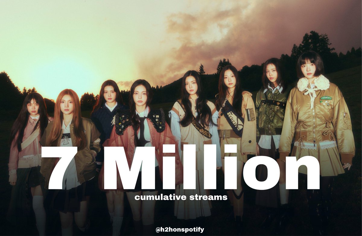 H2H Spotify (@h2h_onspotify) on Twitter photo .<a href="/Hearts2Hearts/">Hearts2Hearts</a> has now surpassed 7 Million cumulative streams under their spotify profile! 🎉
#Hearts2Hearts #하츠투하츠 #H2H .<a href="/Hearts2Hearts/">Hearts2Hearts</a> has now surpassed 7 Million cumulative streams under their spotify profile! 🎉
#Hearts2Hearts #하츠투하츠 #H2H
