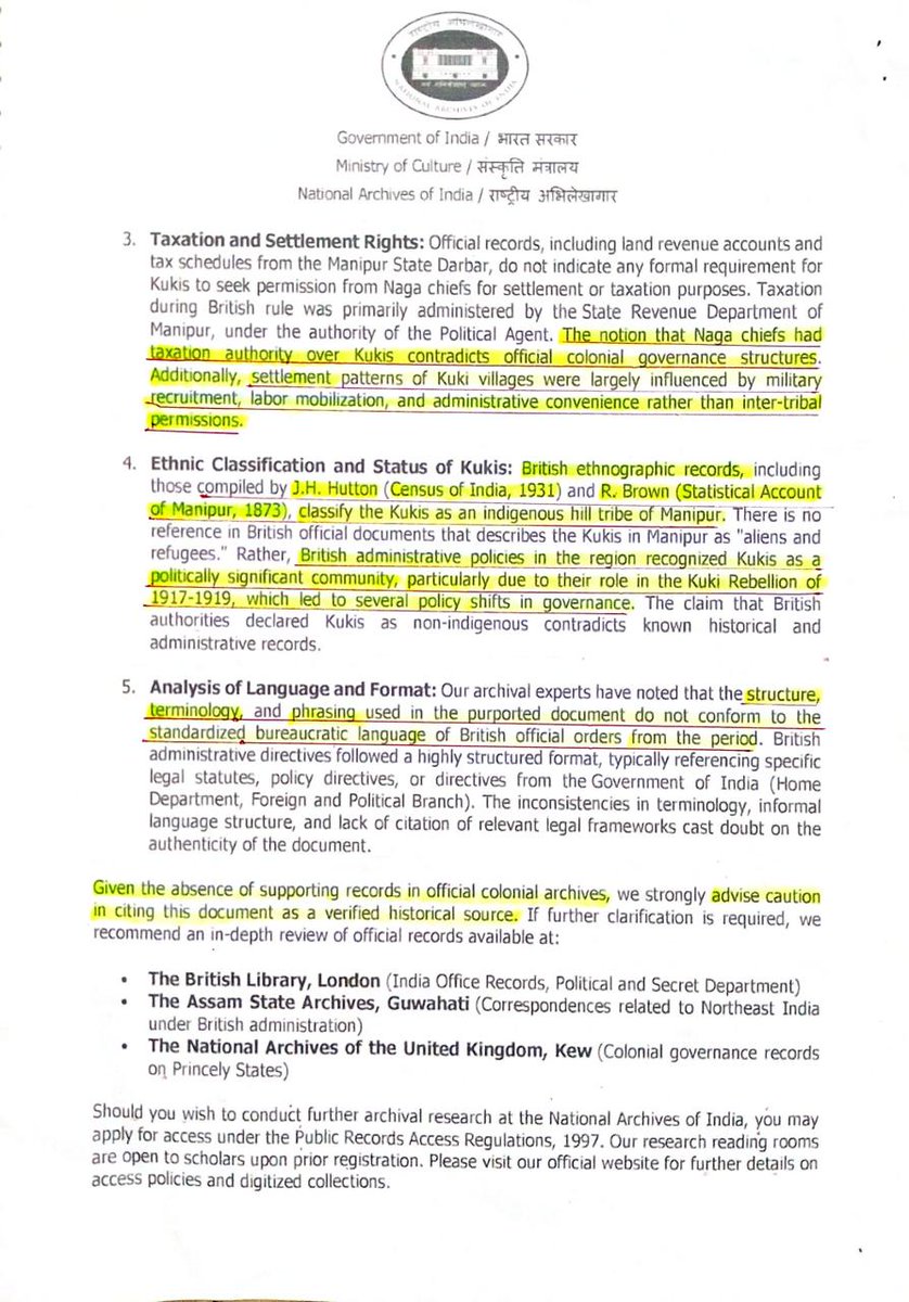 H S Benjamin Mate (@benjaminmate1) on Twitter photo To paid media and pseudo-intellectuals like <a href="/AbhijitChavda/">Abhijit Chavda</a> & <a href="/Paari_Athouba/">Khuraijam Athouba</a>, who have maligned the Kuki-Zo community as refugees or non-indigenous to Manipur, here is a clarification from the Archives of India. This clarification categorically states, based on historical records, To paid media and pseudo-intellectuals like <a href="/AbhijitChavda/">Abhijit Chavda</a> & <a href="/Paari_Athouba/">Khuraijam Athouba</a>, who have maligned the Kuki-Zo community as refugees or non-indigenous to Manipur, here is a clarification from the Archives of India. This clarification categorically states, based on historical records,