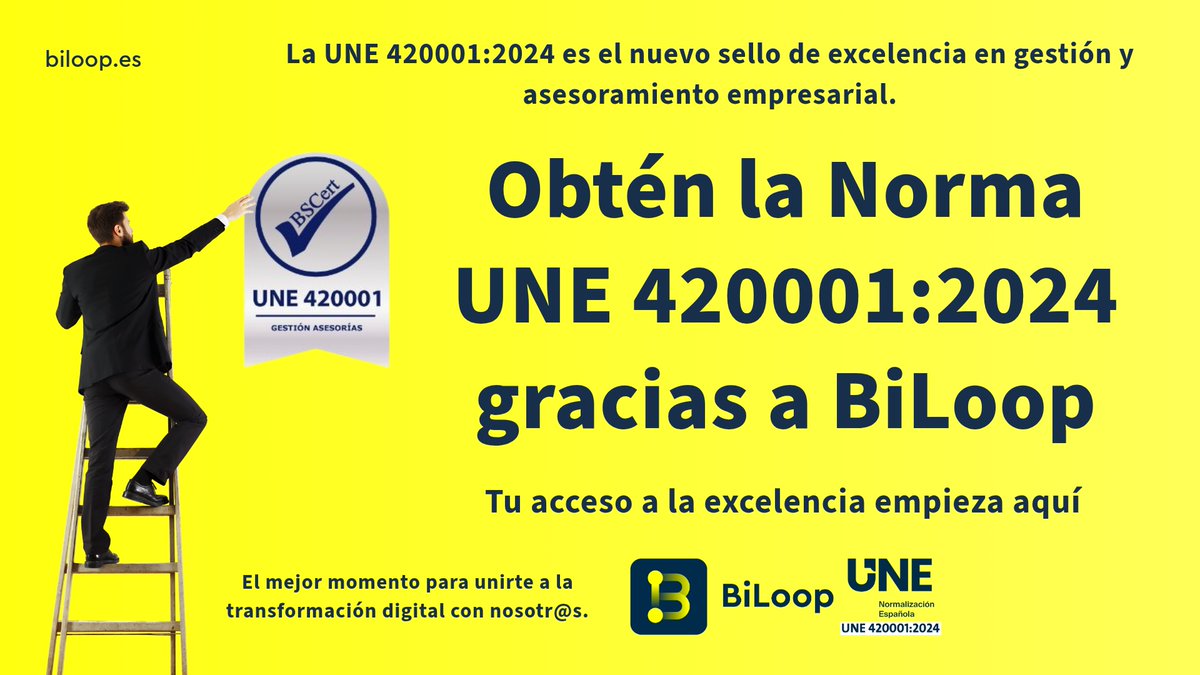 ADISSInforma's tweet image. 🚀 Sé de los primeros en certificarte gracias a BiLoop 🚀 💡 Digitaliza tu empresa y cumple con la normativa sin complicaciones.
🔍 Más información en biloop.es
#BILoop #UNE420001 #TransformaciónDigital #Asesoría #Normativa #ExcelenciaEmpresarial