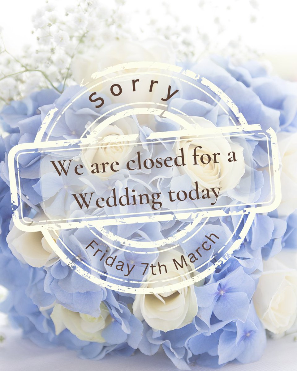 Sorry for any inconvenience caused......

We'll be open again from 9.30am tomorrow. :)