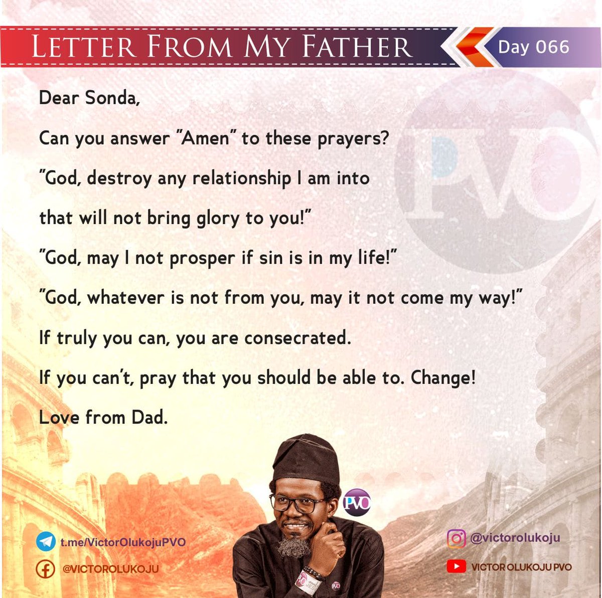 sexualpuritySPA's tweet photo. Day 066 of 100 Days

LETTER FROM MY FATHER.

#victorolukoju #pvo #spa #sexualpurityassociation #sexualpurityambassador #sexualpirityacademy #mopicofpvo #mikebamiloye #wallfoundation #walkforpurity #thugfoundation #worldsexualpurityday #parablefilms #shoutofawhisperofpvo https://t.co/9Bfhx7YKDI