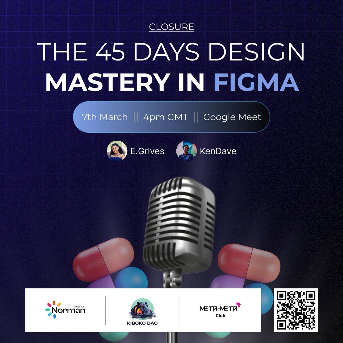 The Closure is here! 🎨🔥

After 45 days of learning &amp; growth, we’re wrapping up the Design Mastery Program Today, 07-03-2025!
Come and be part of this exciting session!
Join us LIVE  4pm GMT 👉 meet.google.com/vnz-xjct-xva

<a href="/KibokoDAO/">KibokoDAO Africa</a> <a href="/kibokodao_ghana/">KIBOKO DAO GHANA</a> <a href="/MetametaClub/">Metameta Club</a>