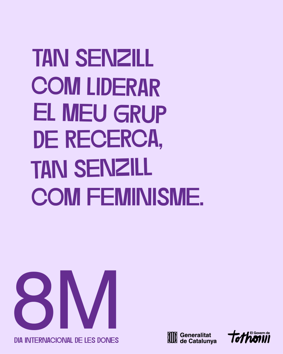 Recerca i Universitats (@recercauniscat) on Twitter photo ♂ Dia Internacional de les Dones
📢 Des de <a href="/recercauniscat/">Recerca i Universitats</a> ens afegim a les reivindicacions #8M🚺 a través de l’Estratègia d’igualtat de gènere en la ciència (EIGEC) que preveu #LaLleidelaCiència, elaborada en col·laboració amb <a href="/igualtatcat/">Igualtat i Feminisme</a>
🔗gen.cat/43rnghW
#8M2025 ♂ Dia Internacional de les Dones
📢 Des de <a href="/recercauniscat/">Recerca i Universitats</a> ens afegim a les reivindicacions #8M🚺 a través de l’Estratègia d’igualtat de gènere en la ciència (EIGEC) que preveu #LaLleidelaCiència, elaborada en col·laboració amb <a href="/igualtatcat/">Igualtat i Feminisme</a>
🔗gen.cat/43rnghW
#8M2025