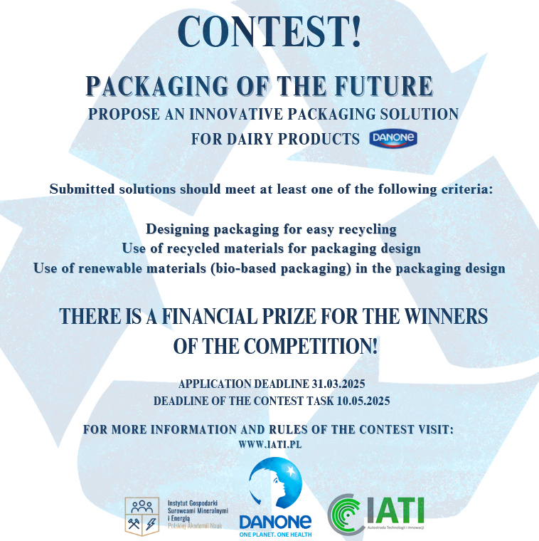 CONTEST Design and Present CE Packaging for Danone ♻️ The winners of the first three places will receive financial prizes and the POSSIBILITY to visit the DANONE FACILITY in BIERUN on 04.06.2025 👉min-pan.krakow.pl/konferencje/en…