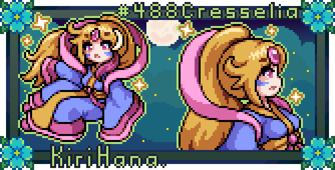 KirisDoodles's tweet image. #488 Cresselia ٩(ˊᗜˋ*)و ♡
#cresselia #pokemon #gijinka #moemon #pixelart #ドット絵 #萌えもん #擬人化 #クレセリア