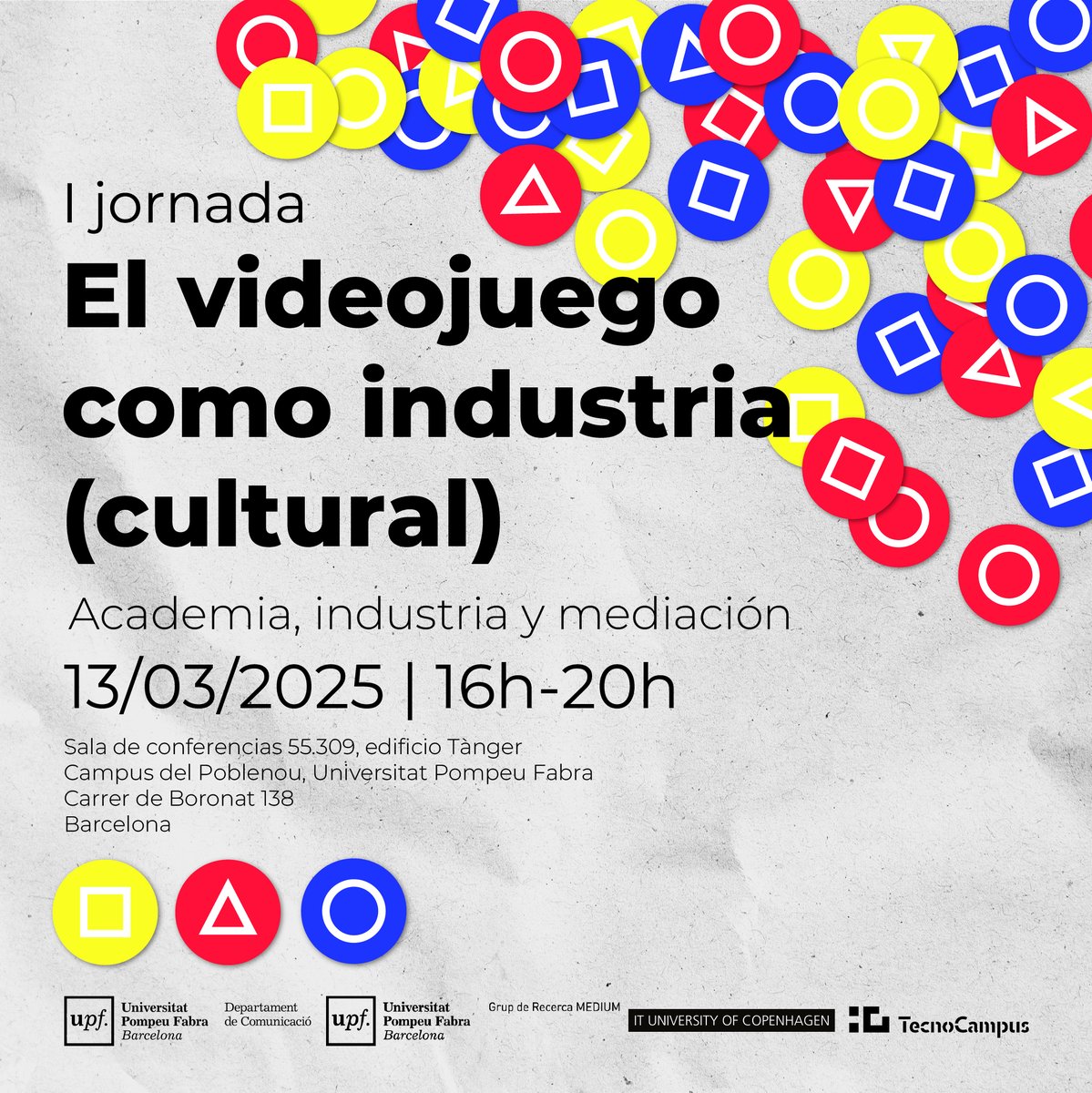 viol(eta).🇵🇸 (@vio_jpg) on Twitter photo faig mini publi de la I jornada del videojoc com a indústria (cultural), el dijous 13 de març a la upf, al campus de poblenou!
veniu que a la tarda que tenim a gent tan chula com <a href="/Shivaduna/">Laura Shiva✨️</a> , <a href="/darksylvok/">Daniel Santigosa 🔜 Bitsummit</a> , marta trivi y a la <a href="/CSVI_CGT/">CSVI</a>
apuntaos aquí: shorturl.at/kxKZr faig mini publi de la I jornada del videojoc com a indústria (cultural), el dijous 13 de març a la upf, al campus de poblenou!
veniu que a la tarda que tenim a gent tan chula com <a href="/Shivaduna/">Laura Shiva✨️</a> , <a href="/darksylvok/">Daniel Santigosa 🔜 Bitsummit</a> , marta trivi y a la <a href="/CSVI_CGT/">CSVI</a>
apuntaos aquí: shorturl.at/kxKZr