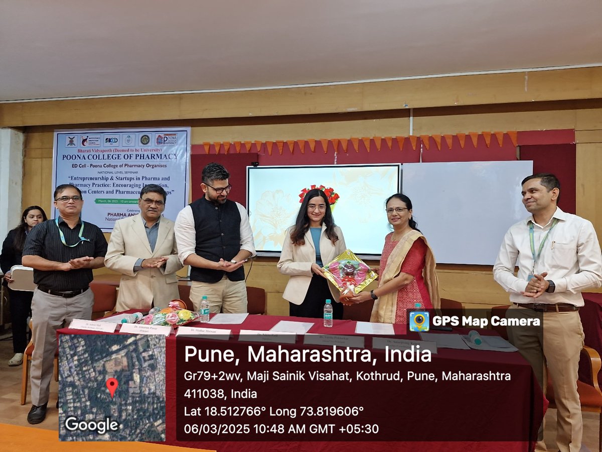 PHARMA ANVESHAN 2025 
6th March 2025 – Bharati Vidyapeeth (Deemed to be) University’s Poona College of Pharmacy celebrated National Pharmacy Education Day by hosting PHARMA ANVESHAN 2025 on the birth anniversary of Professor M.L. Schroff, the father of pharmacy education in India