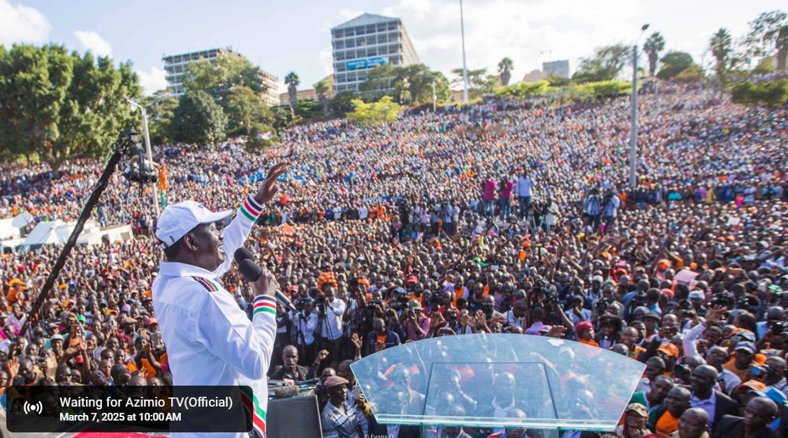UPDATE: RAILA ODINGA to make a major political announcement at the course of the day. The event will be live on Baringo News.