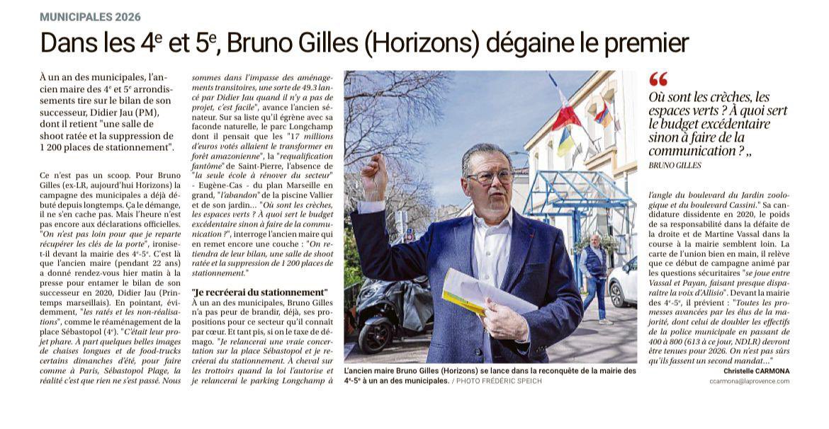 Une nouvel horizon renaît pour les 4e &amp; 5e arrdts de Marseille ! 🔵⚪️