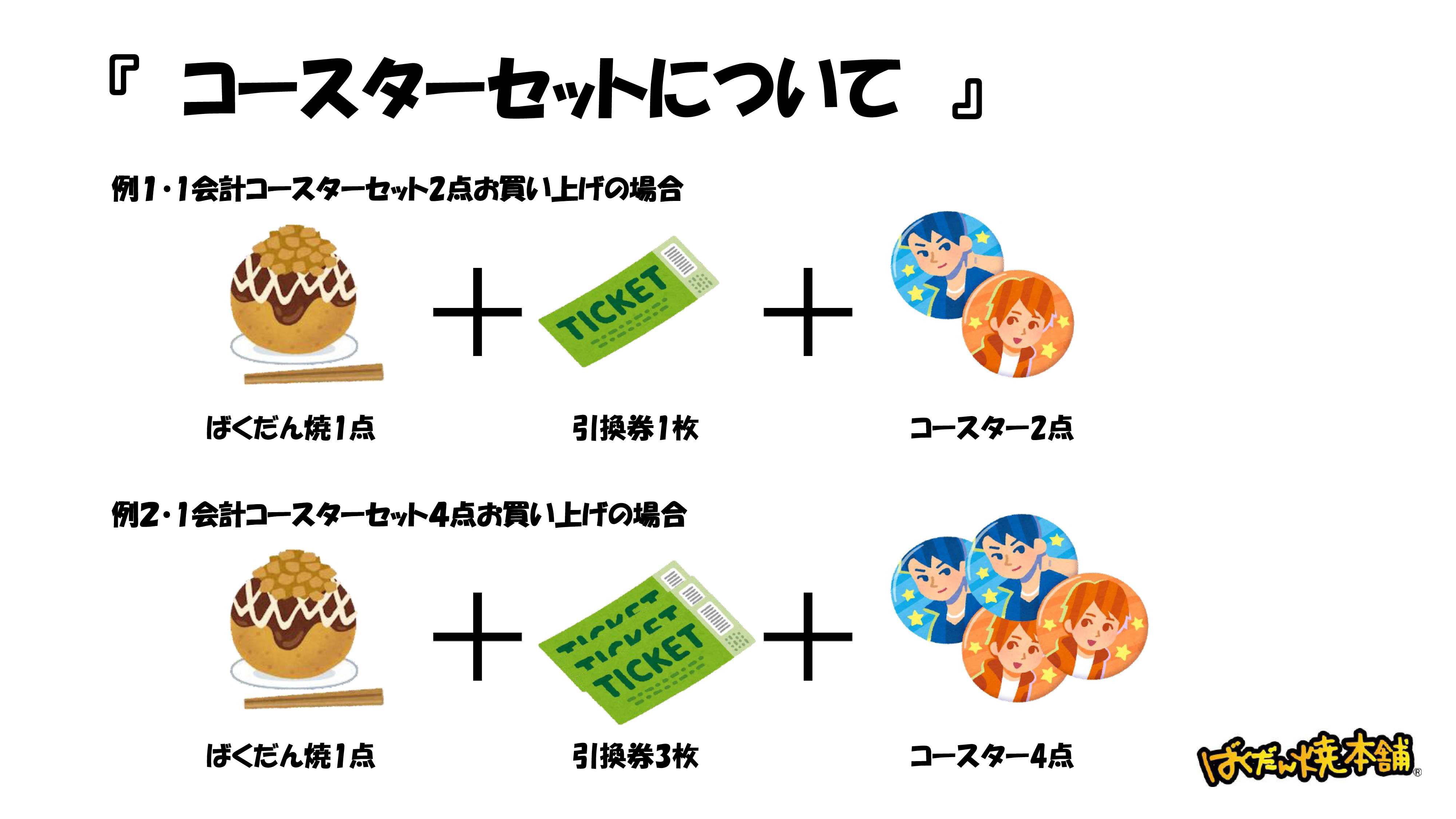 シャングリラフロンティア×ばくだん焼本舗 コースター セット