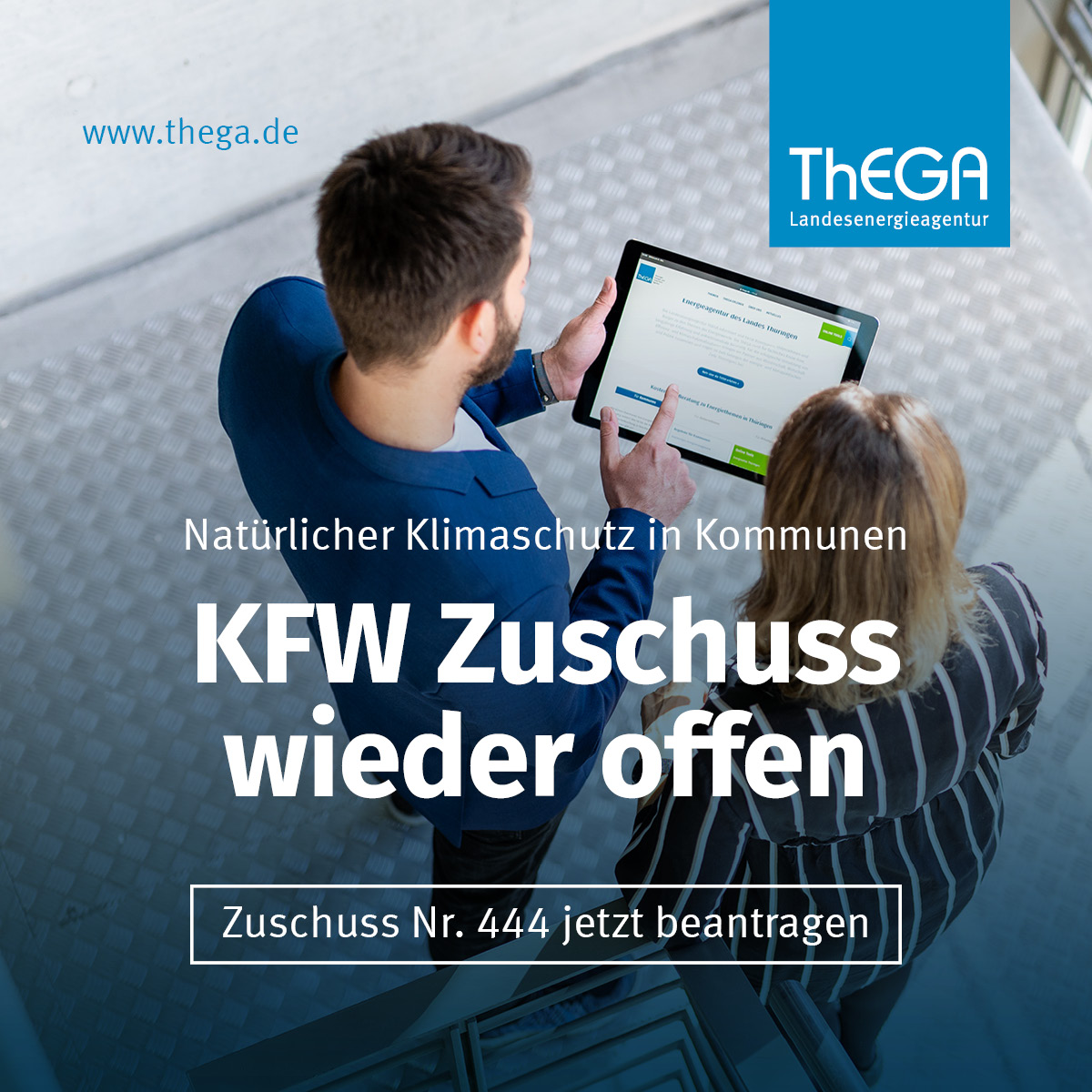 Landesenergieagentur ThEGA (@thega_news) on Twitter photo #Kommunen aufgepasst!🌳
Die <a href="/KfW/">KfW Bankengruppe</a> hat ein neues Förderprogramm:
"Natürlicher Klimaschutz in #Kommunen“ (KfW 444)
Alle Infos unter:👉bit.ly/41KLoKU Sie haben Fragen oder wünschen Beratung?👉bit.ly/4btN2DW #Kommunen aufgepasst!🌳
Die <a href="/KfW/">KfW Bankengruppe</a> hat ein neues Förderprogramm:
"Natürlicher Klimaschutz in #Kommunen“ (KfW 444)
Alle Infos unter:👉bit.ly/41KLoKU Sie haben Fragen oder wünschen Beratung?👉bit.ly/4btN2DW