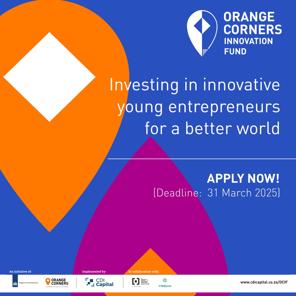 Are you a young, innovative, ambitious South African entrepreneur with game-changing ideas and proven market traction and the potential to scale your business?  Apply for the Orange Corners Innovation Fund (OCIF) GROW programme today! Visit shorturl.at/bkGG2 for more info!