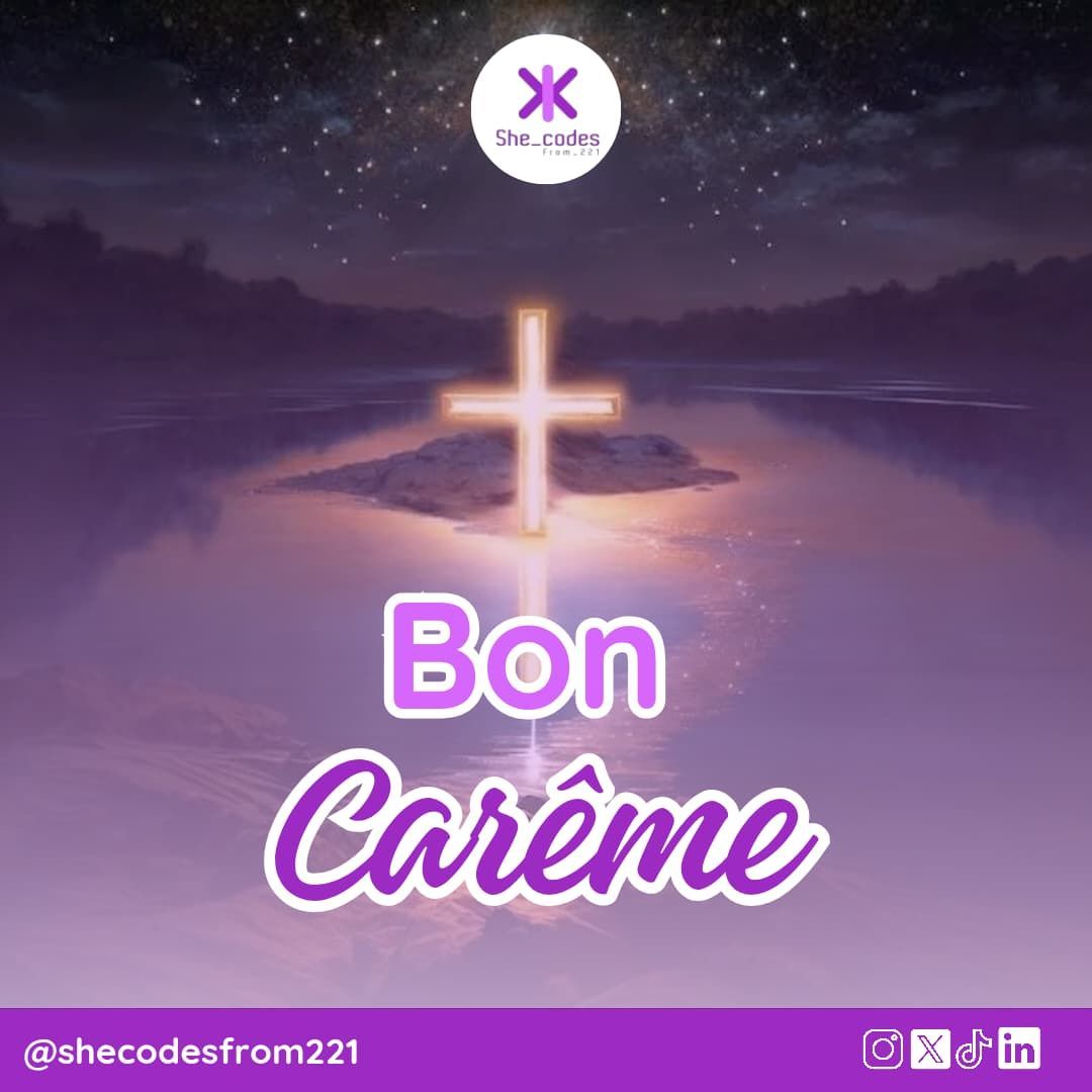 À l’occasion de ce temps de #Carême, nous adressons nos  pensées chaleureuses à la communauté chrétienne.

Puissions-nous tous nous inspirer de ces valeurs de solidarité et d’espoir qui nous rapprochent les uns des autres. 

Bon Carême à toutes et à tous ! 😊❤️

#Shecodesfrom221