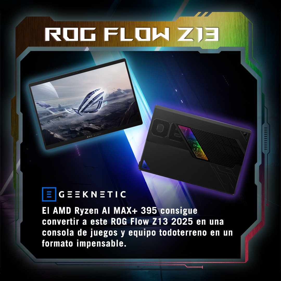 ASUSROGES's tweet image. El nuevo ROG Flow Z13 ha pasado por las manos del equipo de @Geeknetic y estas son las cosas tan 🔝 que han dicho de nuestra table gaming más potente.

Hazte con la tuya ya 👉 es.rog.gg/ROGFlowZ13WTB

#ROG #FLOWZ13