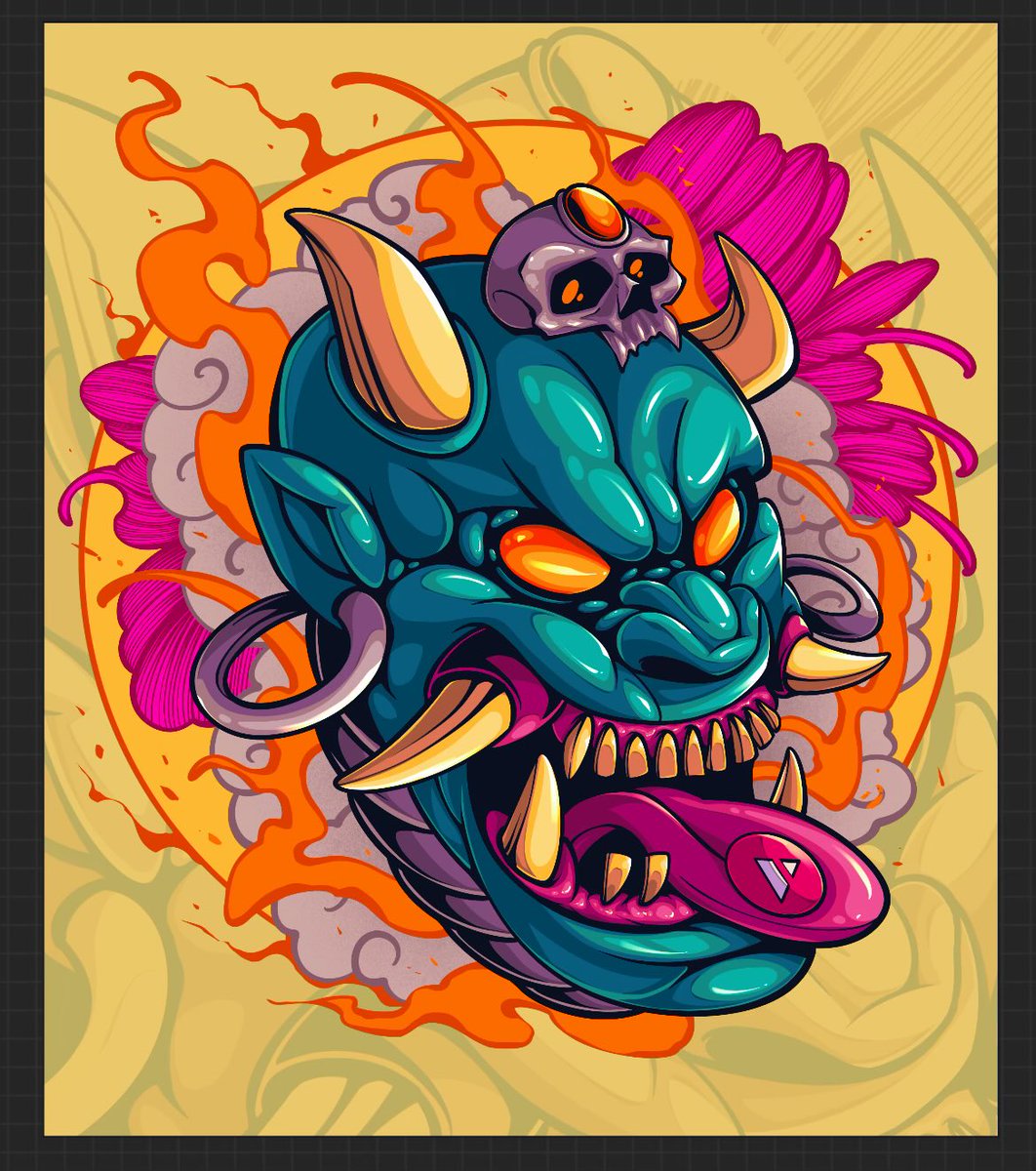 Art Reveal!

The mask "kemamang" 

Yooo.. another auction is launching today <a href="/salvor_io/">Salvor 🚢🔺</a> 

Stay tuned! Pvnk!!!🥦🥝🍒🍉