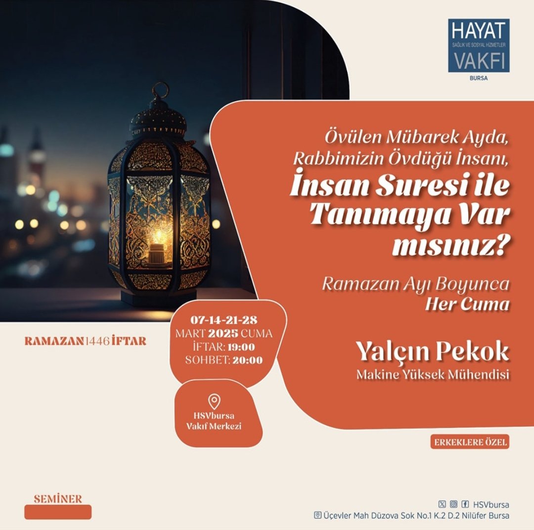 hsvbursa's tweet photo. "Şu insanlar, geçici dünyayı seviyorlar, ileride kendilerini bekleyen zor günü ise umursamıyorlar,onları biz yarattık, yaratılışlarını sapasağlam yaptık. Dilediğimizde yerlerine benzerlerini de getiririz.(İnsan Suresi 27-28.ayetler)"
#hayatvakfı #hsvbursa https://t.co/15qLc3KS5I