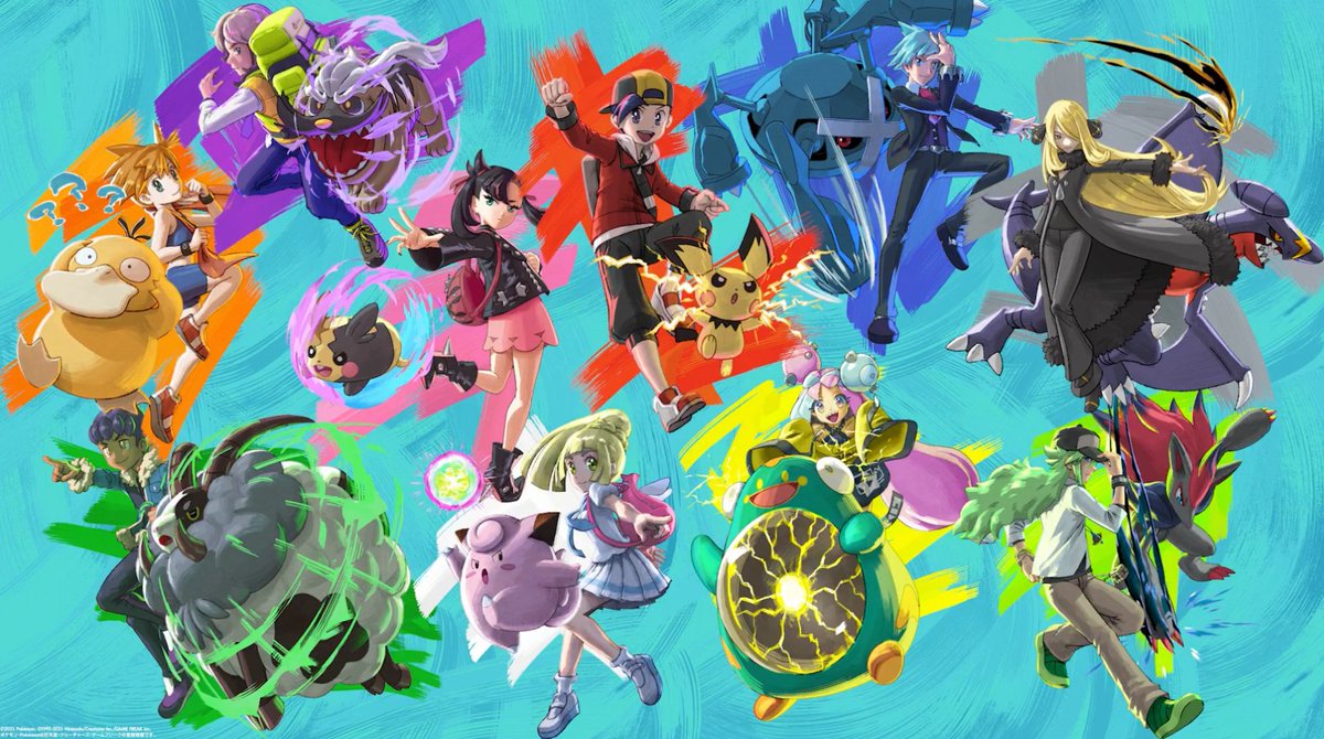 ポケモンのトレーナーのキービジュアル ✓ヒビキ ✓カスミ ✓シロナ