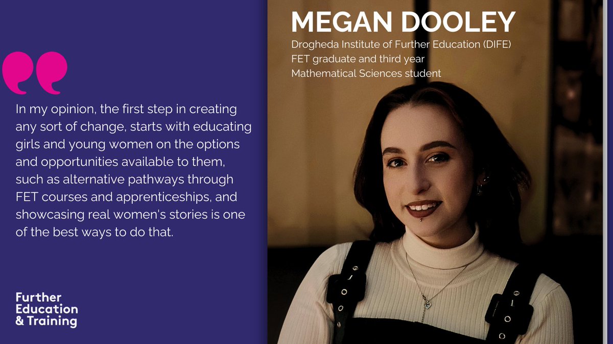 thisisFET (@thisisfet) on Twitter photo Brilliant insight from <a href="/DIFEedu/">Drogheda Institute of Further Education</a> FET graduate Megan Dooley on why the representation of women in Further Education and Training (FET), particularly in the Mathematical Sciences field is important. #IWD2025 Brilliant insight from <a href="/DIFEedu/">Drogheda Institute of Further Education</a> FET graduate Megan Dooley on why the representation of women in Further Education and Training (FET), particularly in the Mathematical Sciences field is important. #IWD2025