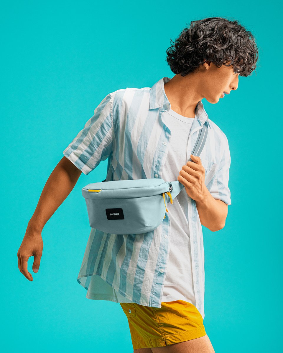 Fit your everyday essentials for a day of exploration with this compact anti-theft sling pack, which has an internal attachment point for your wallet and keys, as well as an external attachment point for a lock, bag charms, and more.