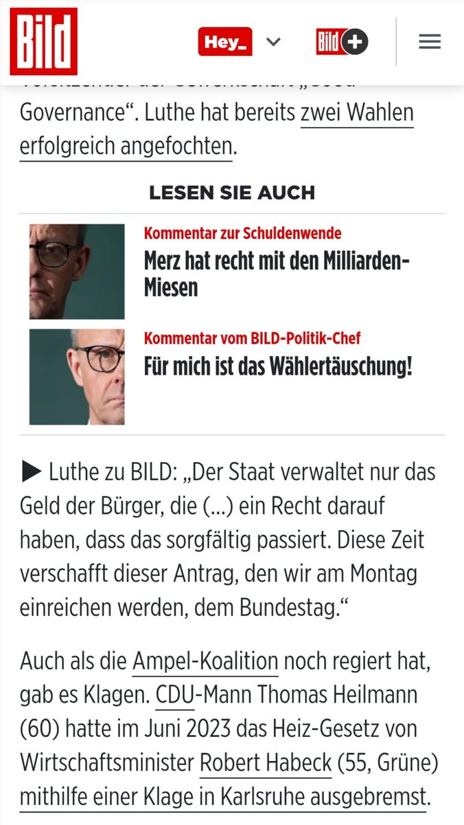Wie gestern angekündigt: <a href="/JoanaCotar/">Joana Cotar</a> klagt, wir als gg-gewerkschaft.de übernehmen das Verfahren mit unseren Rechtsanwälten und tragen die Kosten.

Denn die Auswirkungen der gigantischen 900 Milliarden #Merzschulden sind gewaltig - und ruinös für alle.
m.bild.de/politik/inland…