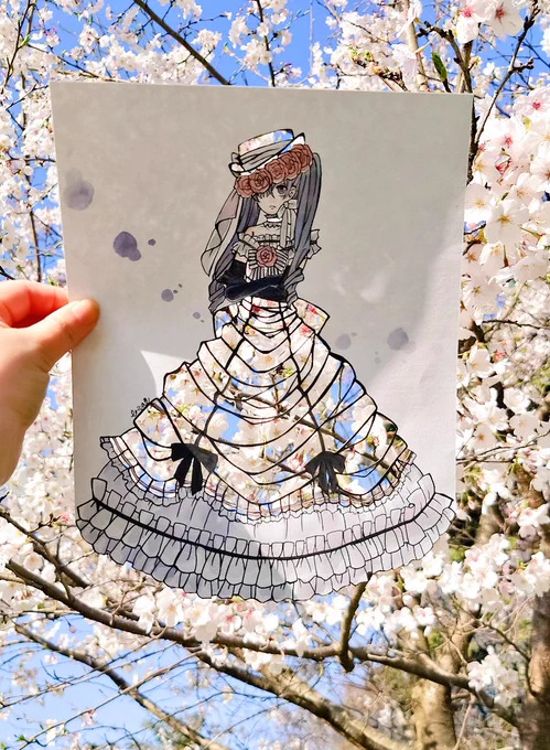 駒鳥(切り絵のファンアートです) 