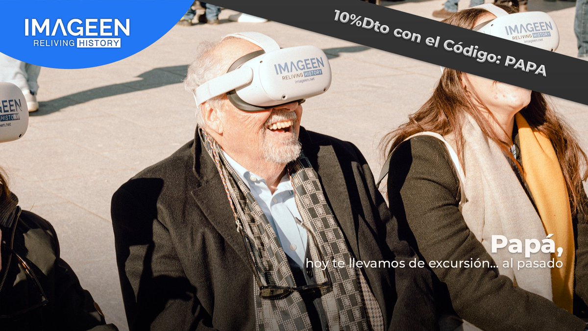 IMAGEEN (@imageenvr) on Twitter photo ¡Llega el día del padre!
Sorpréndele con la Ruta Imageen Madrid: un regalo especial para el mejor 🥰
Aprovecha nuestro descuento del día del padre:  n9.cl/1s790
#Madrid #IMAGEEN #diadelpadre #papa #ruta #actividad #rutaguiada #VR #RealidadVirtual #familia #amigos ¡Llega el día del padre!
Sorpréndele con la Ruta Imageen Madrid: un regalo especial para el mejor 🥰
Aprovecha nuestro descuento del día del padre:  n9.cl/1s790
#Madrid #IMAGEEN #diadelpadre #papa #ruta #actividad #rutaguiada #VR #RealidadVirtual #familia #amigos