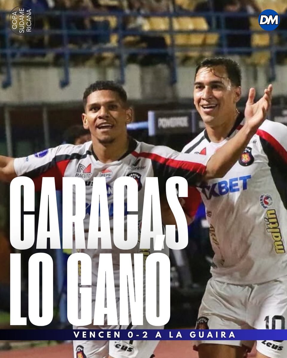 Caracas aseguró su boleto a la fase de grupos de la Copa Sudamericana este jueves tras imponerse 0-2 a Deportivo La Guaira en un partido único de la primera fase disputado en Venezuela.

#CONMEBOLSudamericana