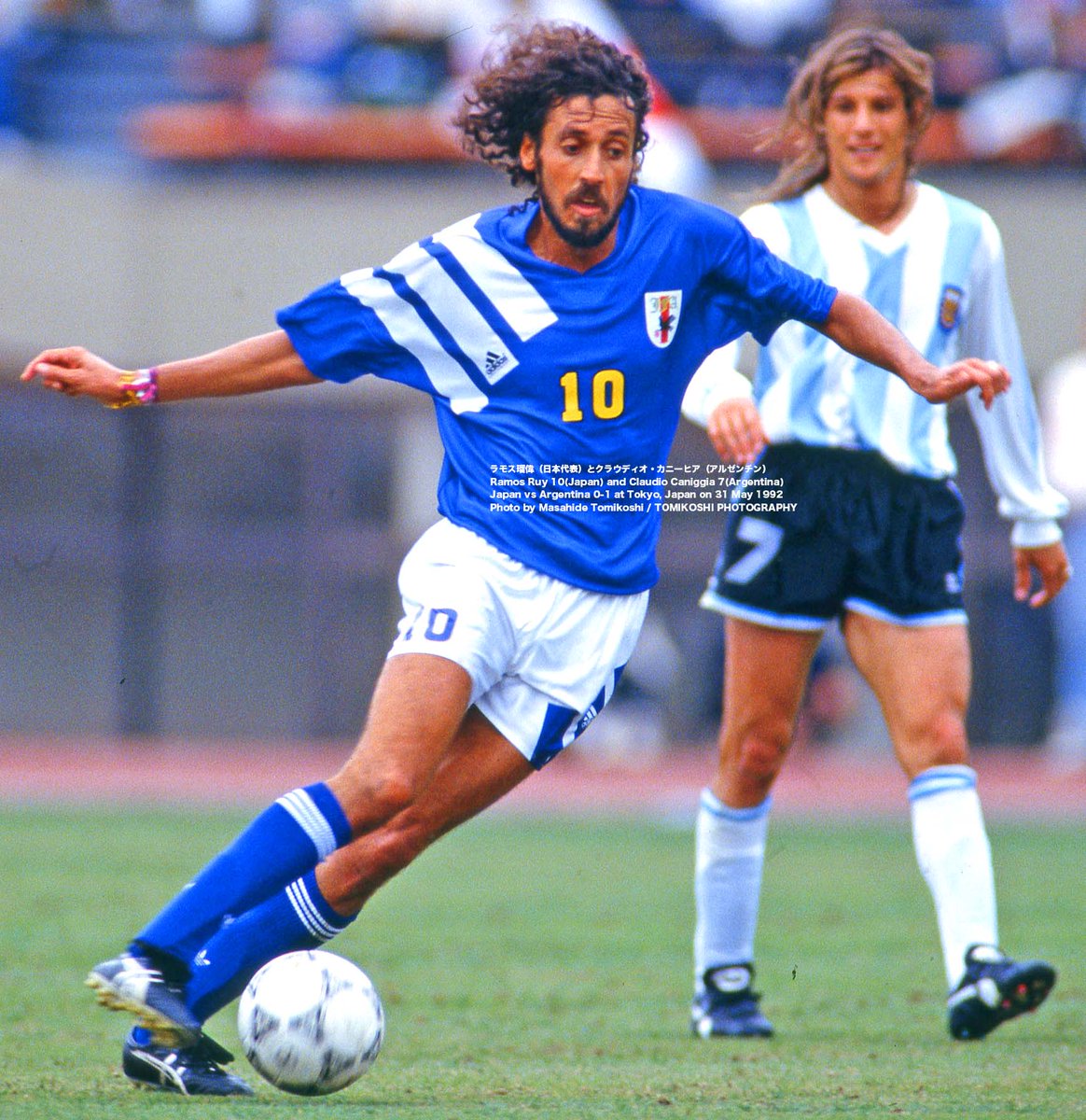 ラモス瑠偉（日本代表）とクラウディオ・カニーヒア（アルゼンチン
