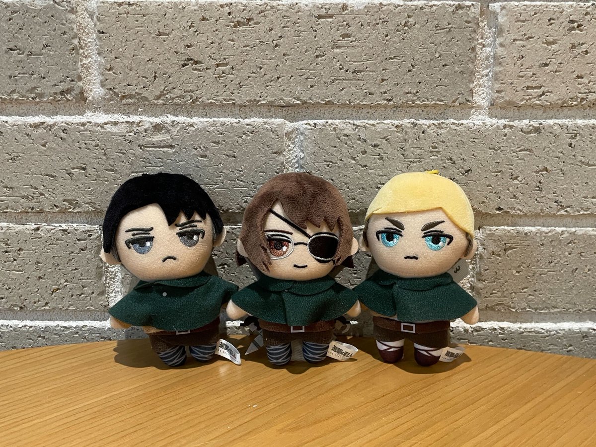 進撃の巨人 完結編 ぬいぐるみキーホルダー エレン リヴァイ アルミン ミカサ 進撃の巨人」公式アカウント on X: 
