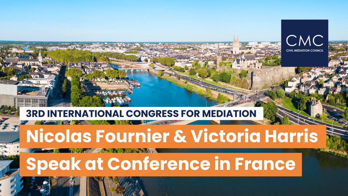 Next week, CMC Deputy Chair <a href="/FournierNicos/">Fournier Nicolas</a> and Deputy CEO <a href="/VHarrisADR/">Victoria Harris</a> will join <a href="/mediation2025/">Médiations2025</a> in Angers, France. Nicolas will speak on building trust in #mediation, while Victoria will share insights on #peermediation in #schools. Stay tuned! #international  #congress
