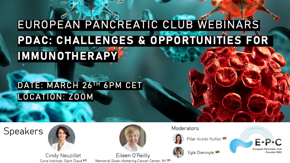 🚨 SAVE THE DATE - WEBINAR 🤯

🔬 PDAC: Challenges &amp; Opportunities for Immunotherapy 
🗓️ March 26 
⏰ 18:00-19:00 CET 
       12:00-13:00 EST
📍 Live on Zoom

Join experts as we explore the latest in pancreatic cancer immunotherapy 🧪💉

Don't miss it!

#PancreaticCancer
<a href="/my_ueg/">my_UEG</a>