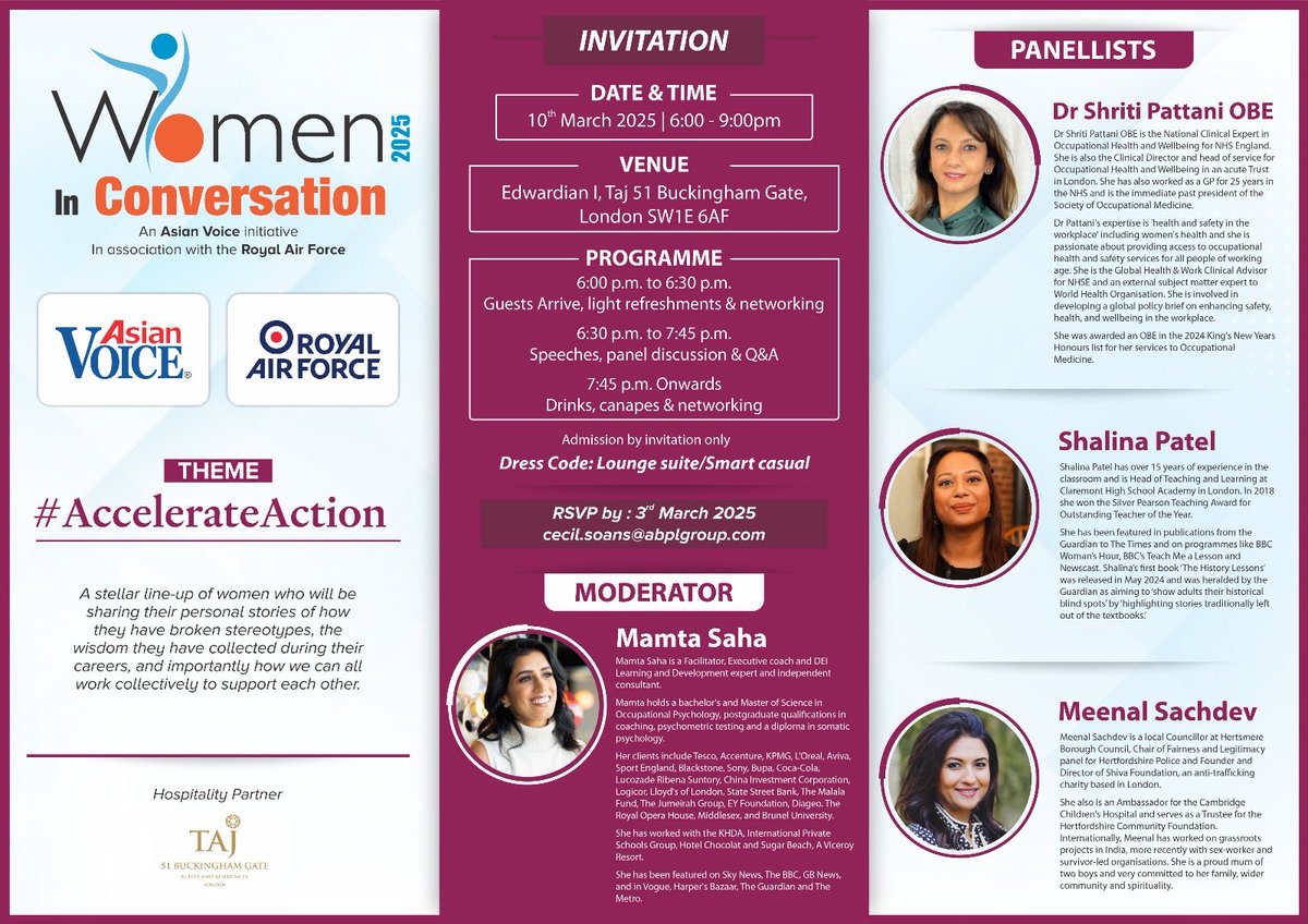 City Hindus (@cityhindus) on Twitter photo 📧 cecil.soans@abplgroup.com
📌 Hosted at the elegant Taj 51 Buckingham Gate, this event is a unique opportunity to engage with inspiring leaders and build meaningful connections.
We look forward to welcoming you! 📧 cecil.soans@abplgroup.com
📌 Hosted at the elegant Taj 51 Buckingham Gate, this event is a unique opportunity to engage with inspiring leaders and build meaningful connections.
We look forward to welcoming you!
