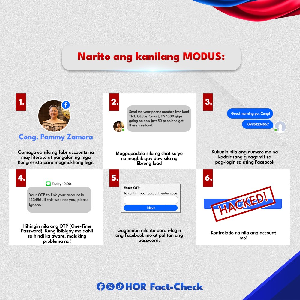 HORFactCheck's tweet photo. 𝐖𝐀𝐑𝐍𝐈𝐍𝐆: 𝐏𝐑𝐎𝐓𝐄𝐂𝐓 𝐘𝐎𝐔𝐑 𝐀𝐂𝐂𝐎𝐔𝐍𝐓𝐒 𝐀𝐆𝐀𝐈𝐍𝐒𝐓 𝐒𝐂𝐀𝐌𝐌𝐄𝐑𝐒!

Read full story:
https://t.co/fjLvYkWgQz

#HouseFactsHub #TunayNaBalita #HRepUpdates #LegislativeTruth https://t.co/oA697HYt6Z