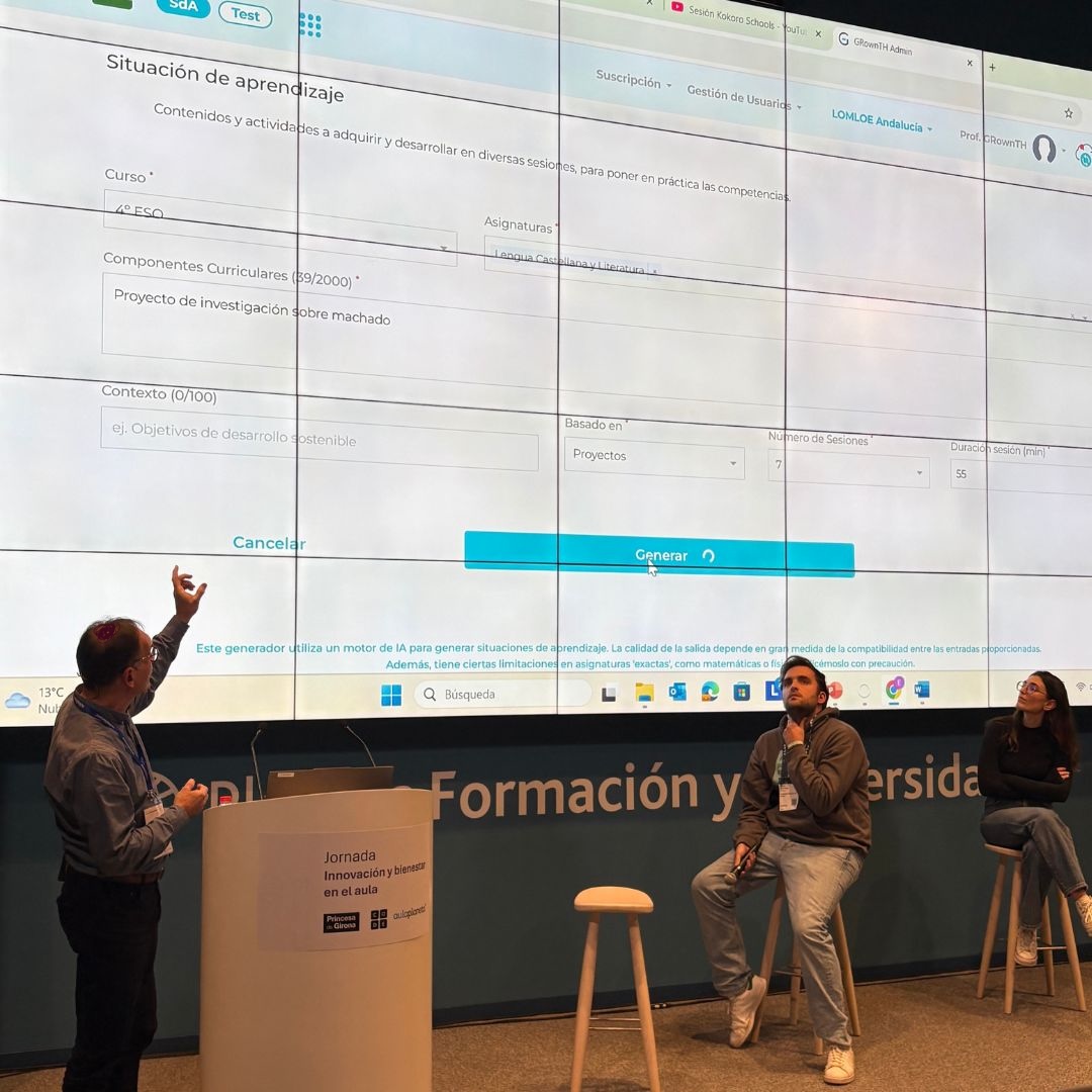 Esta semana hemos tenido la oportunidad de compartir nuestras herramientas digitales en el evento "Innovación y bienestar en el aula", organizado por <a href="/codeorg/">Code.org</a>, <a href="/FPdGi/">Fundación Princesa de Girona</a>  y <a href="/Aulaplaneta/">Aulaplaneta</a> .

¡Seguimos avanzando juntos en la educación!

#InnovaciónEducativa #EdTech #Docentes