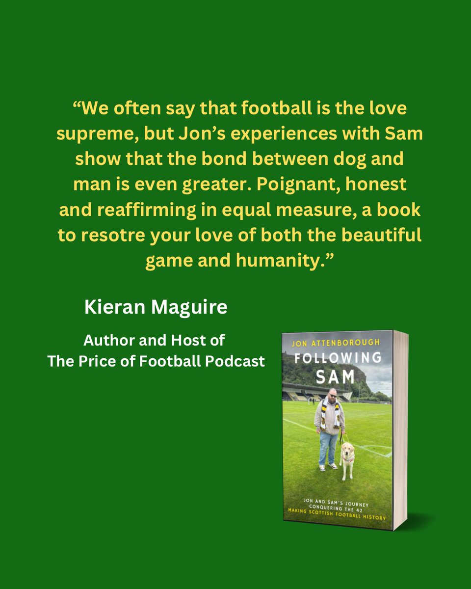 Jon Attenborough (@jonattenborough) on Twitter photo ⚽️ Thanks so much to football finance expert and host of The Price of Football <a href="/KieranMaguire/">Kieran Maguire</a> for the lovely review of my book Following Sam!
📚 It is out on the 1st May and available for pre order
amzn.eu/d/fJ6UWPY ⚽️ Thanks so much to football finance expert and host of The Price of Football <a href="/KieranMaguire/">Kieran Maguire</a> for the lovely review of my book Following Sam!
📚 It is out on the 1st May and available for pre order
amzn.eu/d/fJ6UWPY