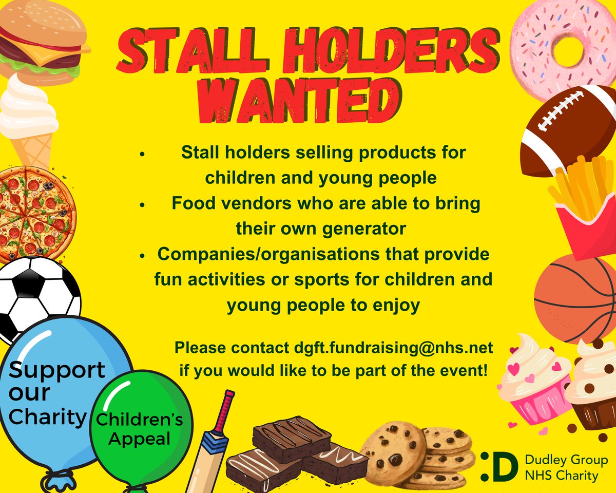 DGNHS Charity 💙 (@dgnhscharity) on Twitter photo Join us for an action-packed charity fun day on 14th June at DK Rugby Club, Kingswinford! We're looking for stallholders to help support the charity's children appeal, making a difference to young patients' lives. Get in touch if you'd like to get involved! <a href="/DudleyGroupNHS/">The Dudley Group</a> Join us for an action-packed charity fun day on 14th June at DK Rugby Club, Kingswinford! We're looking for stallholders to help support the charity's children appeal, making a difference to young patients' lives. Get in touch if you'd like to get involved! <a href="/DudleyGroupNHS/">The Dudley Group</a>