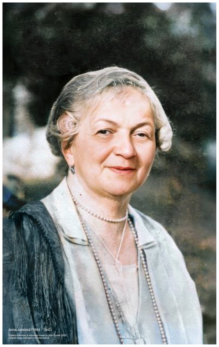 joecocker15's tweet photo. On this day in 1864, a Czech Jewish woman was born. On the 16 Jul 1942 she was deported to Theresienstadt where she perished on the 12 Aug 1942. Her name was Anna Jaretzká https://t.co/33W2Gm2iRB