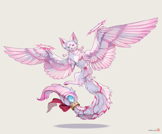 Vtuber・桜狐フェネさんの幻獣のお姿を描かせていただきましたありがとうございました! 