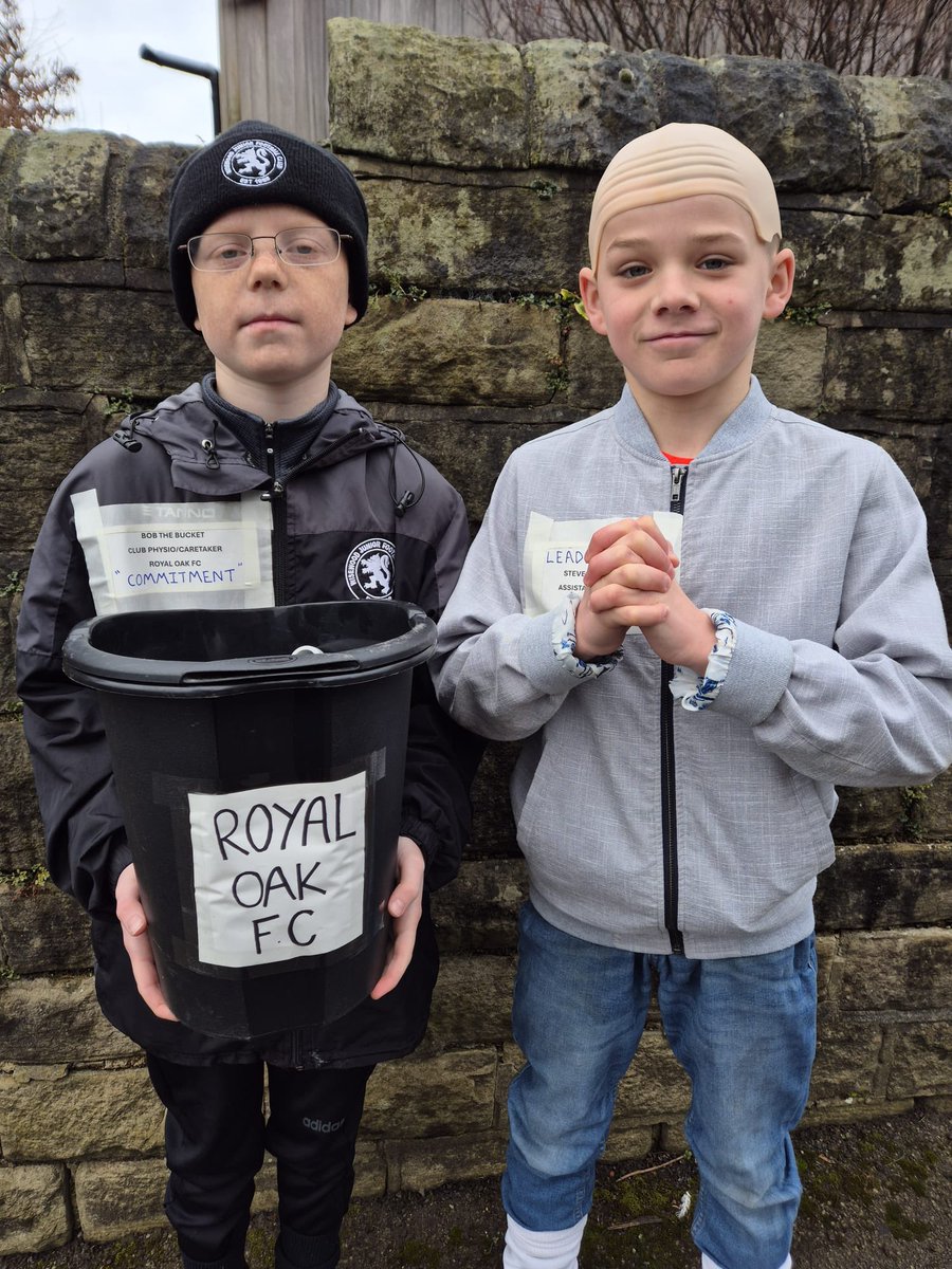 Posted with permission. 

There’s 2 reasons why I love these lads for turning up to world book day like this

1. It’s show commitment to the Oak
2. We’ve never wrote a book. 

Together as one
Steve