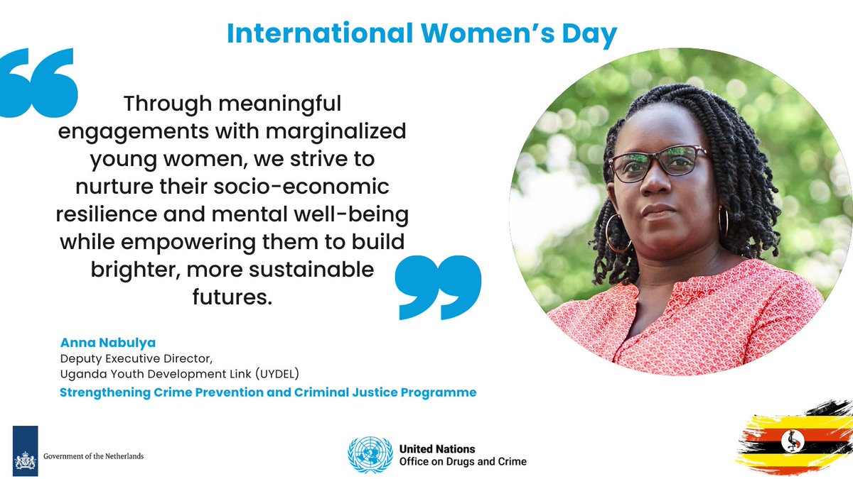 Women are crucial in creating safer communities free from crime. 

UYDEL’s <a href="/Annanabulya/">Anna Nabulya</a> is dedicated to empowering young women with vital skills to become agents of peace. Proud to partner with <a href="/uydel_2019/">UGANDA YOUTH DEVELOPMENT LINK</a> in undertaking innovative crime prevention initiatives. #WomenUganda2025
