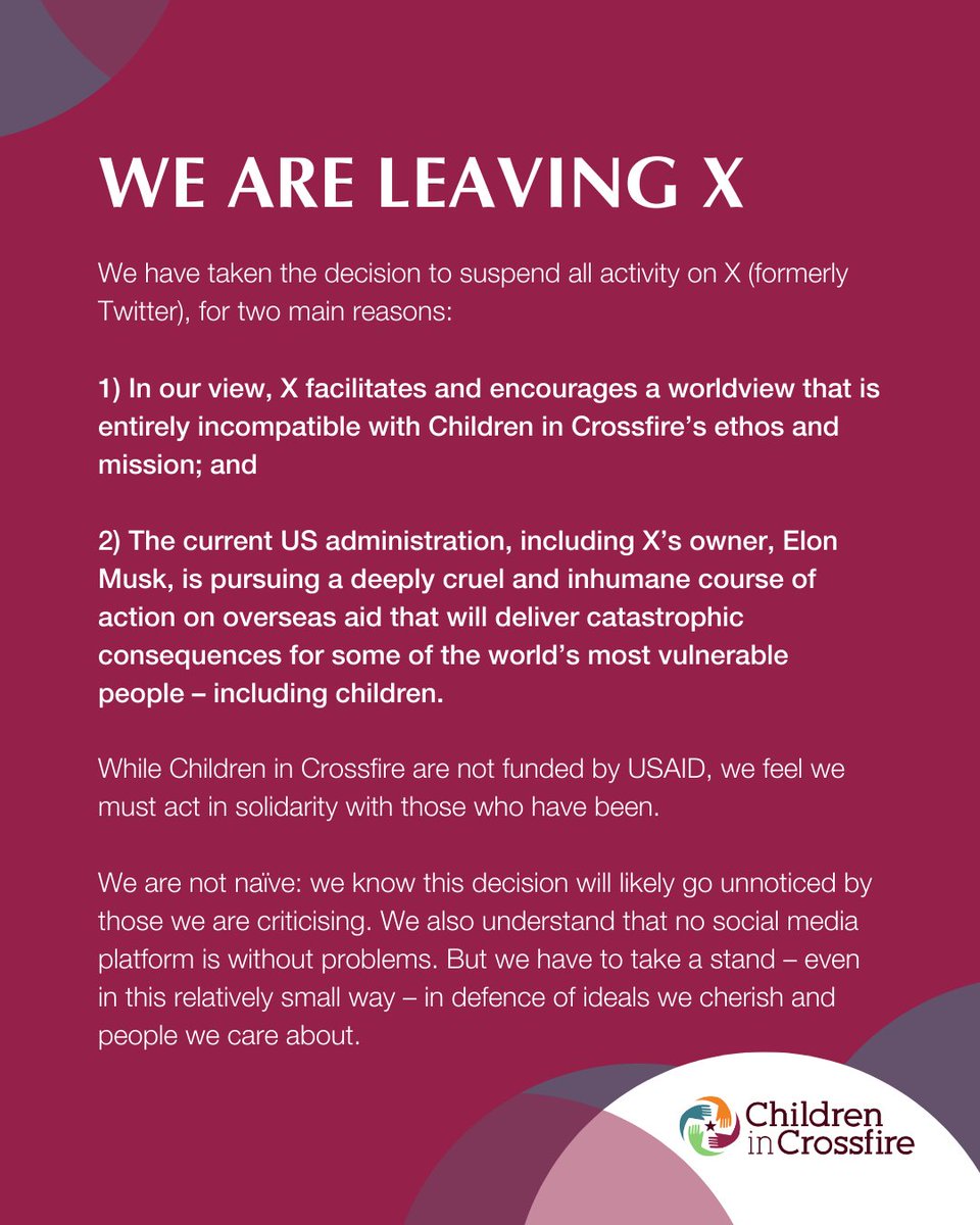 1/6: We have taken the decision to suspend all activity on this platform, for two main reasons: