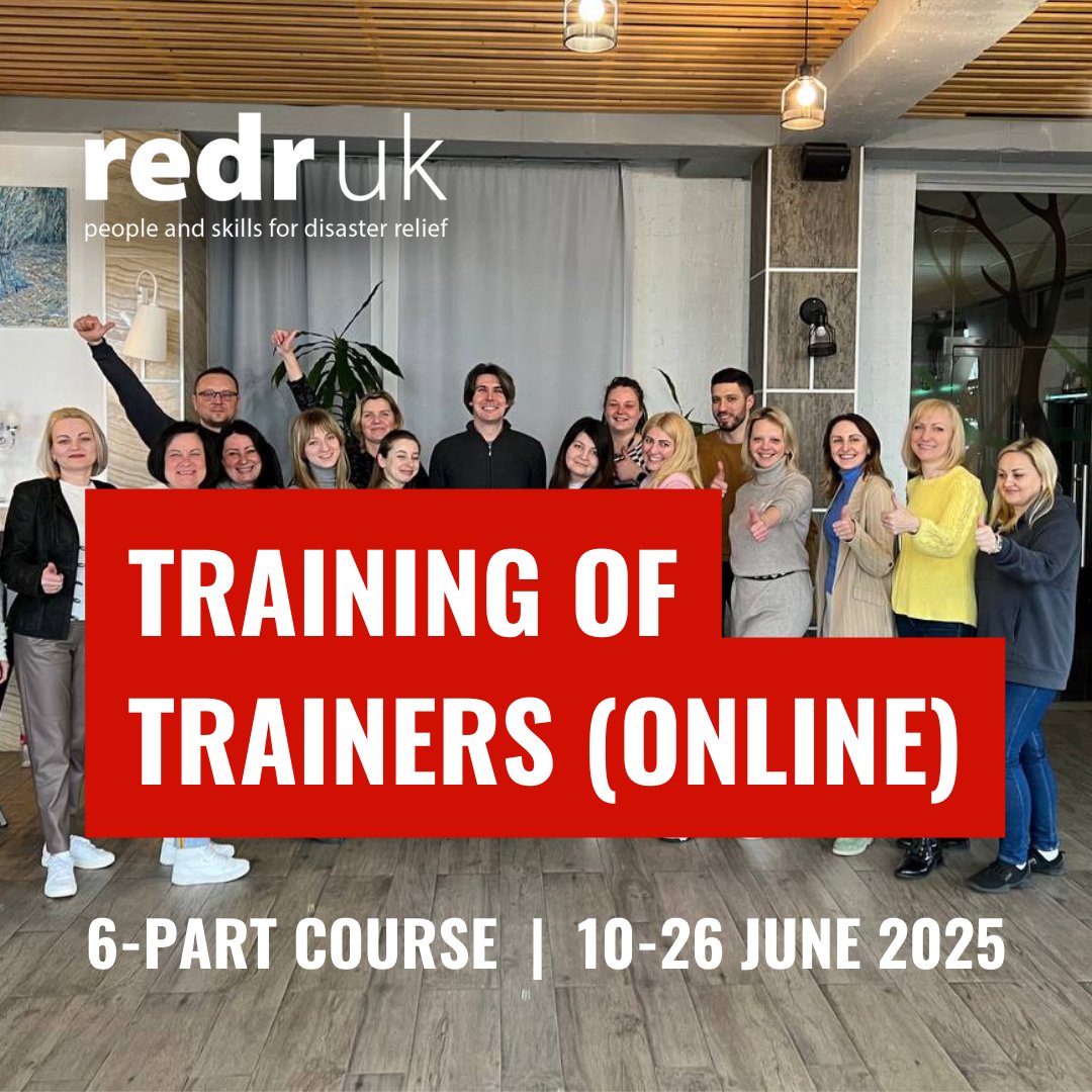 New Training of Trainers online course now available!

💡Our 6-part course combines theory and practice to help you understand the fundamentals of #training and develop skills to become a more effective trainer.

📅 10th-26th June

Learn more &amp; register➡️ redr.org.uk/training/train…