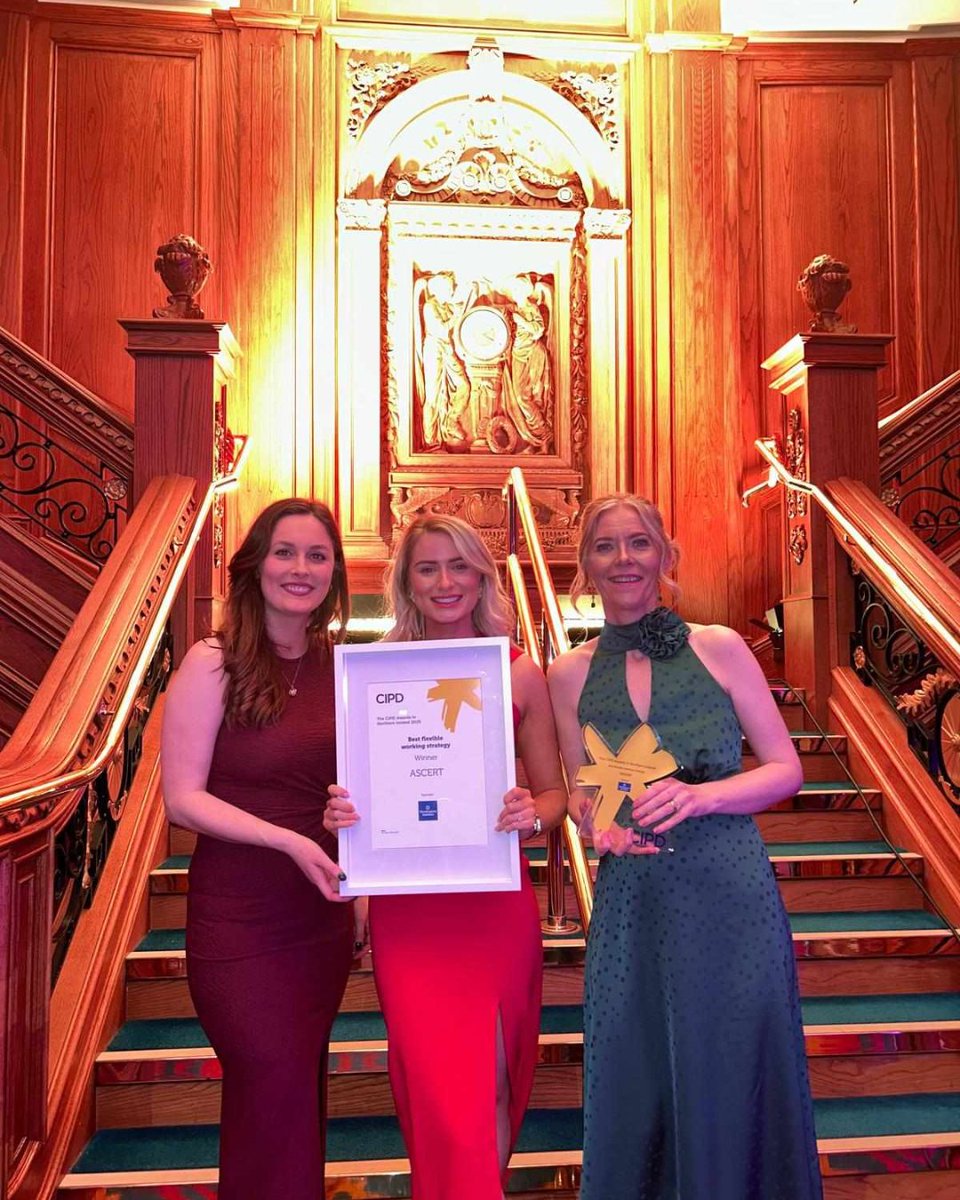 We are absolutely thrilled to share that ASCERT has won Best Flexible Working Strategy at the #CIPDNIAwards last night! 

Whether it’s hybrid working, our TOIL policy, or No Meetings Friday, we’ve worked hard to build a culture that truly supports our team. <a href="/CIPD_Events/">CIPD Events</a>