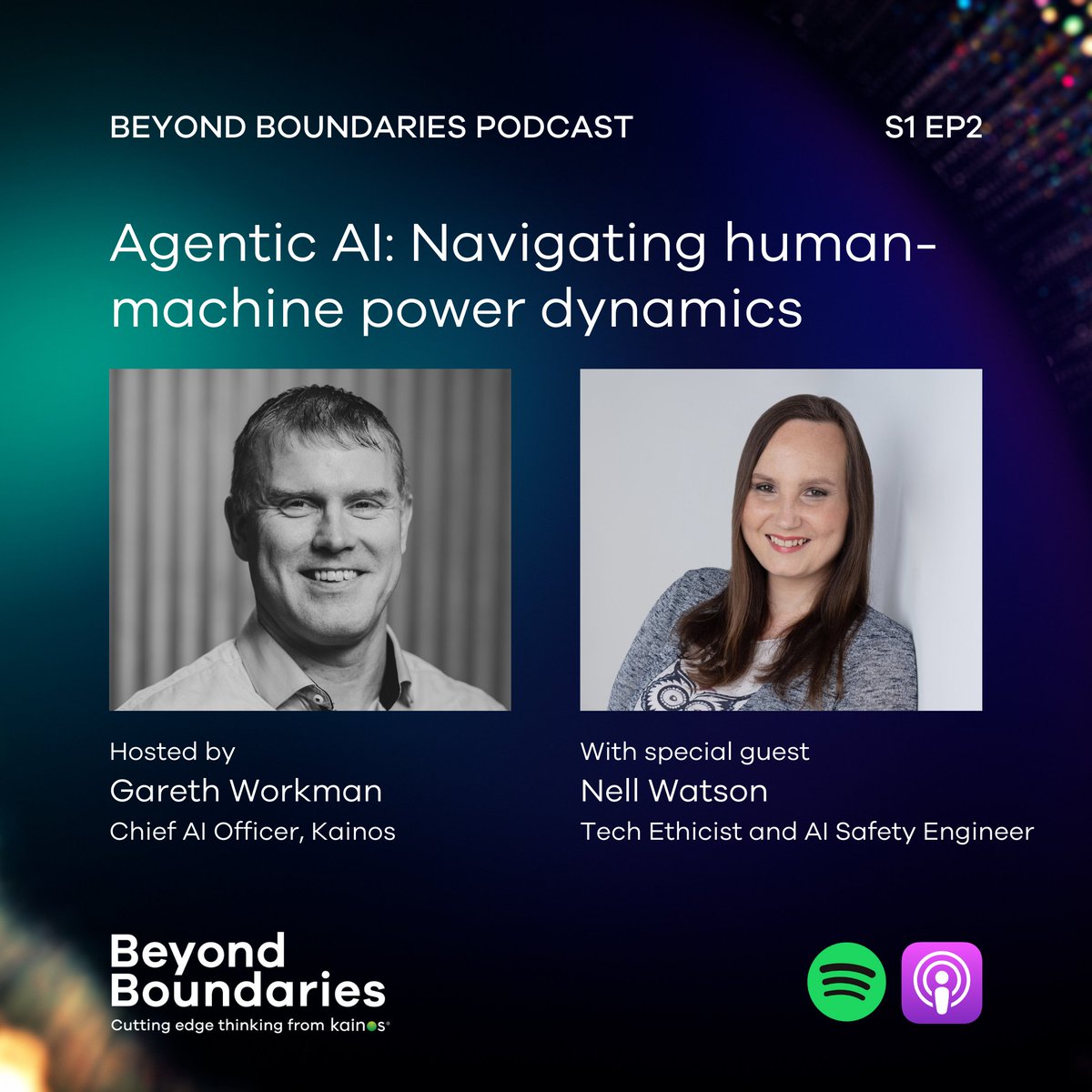 OUT NOW: Ep 2 of #BeyondBoundaries!🎙️

Join Kainos' CAIO, Gareth Workman, and Tech Ethicist and AI Safety Engineer, <a href="/NellWatson/">Nell Watson 🤖🧠⚖️</a>, as they explore the rise of agentic AI and what it means for businesses, leaders, and the future of work.

Watch or listen: kainos.com/beyondboundari…