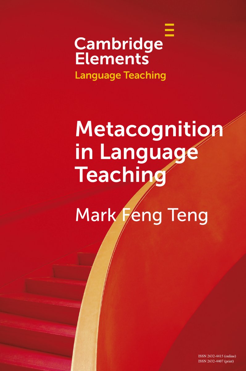 New Cambridge Element Metacognition in Language Teaching by <a href="/MarkTengfeng/">Mark Feng Teng</a> is now free to read for 2 weeks! 
cup.org/4i9915B
#cambridgeelements #languageandlinguistics
