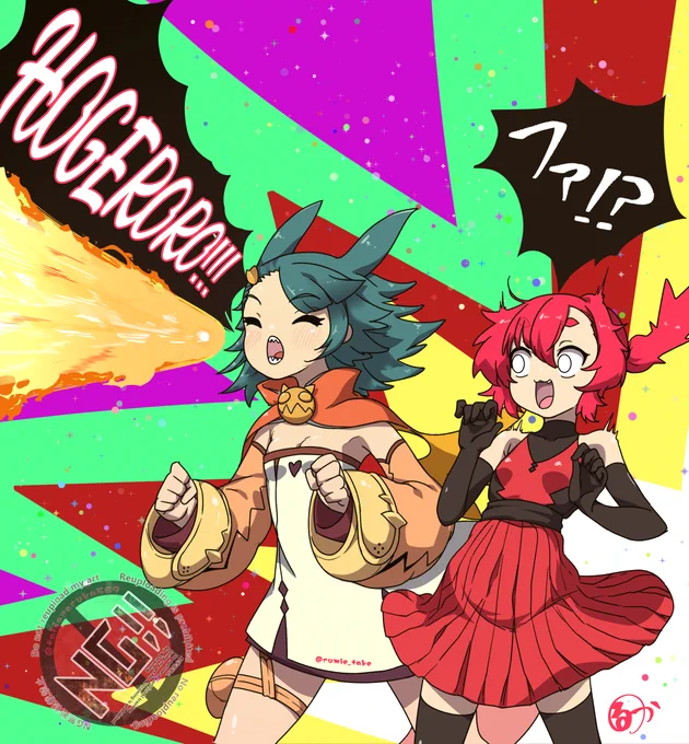 #ラフと完成絵
